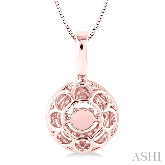 1/2 Ctw Diamond Emotion Pendant in 14K Rose Gold with Chain