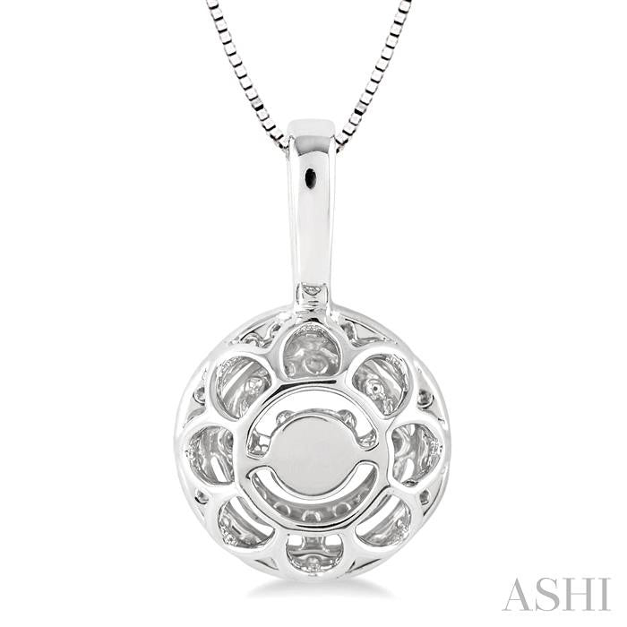 1/2 Ctw Diamond Emotion Pendant in 14K White Gold with Chain