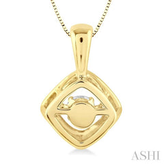 3/8 Ctw Round Cut Diamond Emotion Pendant in 14K Yellow Gold with Chain
