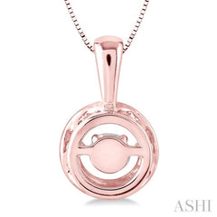 1/5 Ctw Diamond Emotion Pendant in 14K Rose Gold with Chain