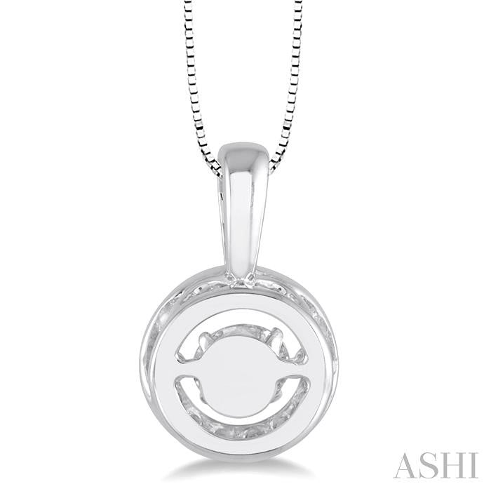 5/8 Ctw Round Cut Diamond Emotion Pendant in 14K White Gold with Chain
