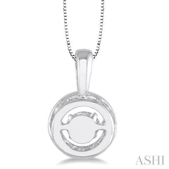5/8 Ctw Round Cut Diamond Emotion Pendant in 14K White Gold with Chain