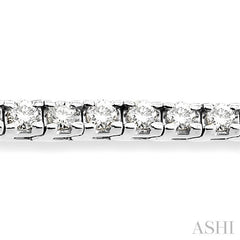 3 Ctw Square Shape Round Cut Diamond Tennis Bracelet in 14K White Gold