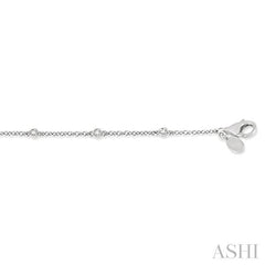 1/6 Ctw Circular Mount Round Cut Diamond Station Bracelet in 10K White Gold