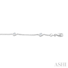 1/2 Ctw Princess Cut Diamond Station Bracelet in 14K White Gold