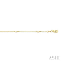 1/4 Ctw Pear Cut Diamond Station Bracelet in 14K Yellow Gold