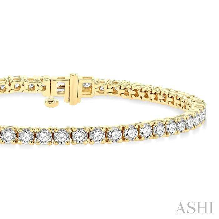 5 Ctw Round Cut Diamond Tennis Bracelet in 14K Yellow Gold