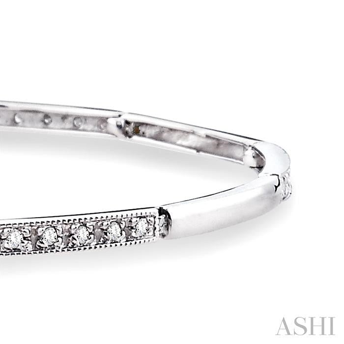 1/4 Ctw Round Cut Diamond Bracelet in 14K White Gold
