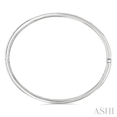 3/8 Ctw Flush Bezel Set Diamond Fashion Bangle in 14K White Gold