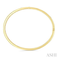 3/8 Ctw Flush Bezel Set Diamond Fashion Bangle in 14K Yellow Gold