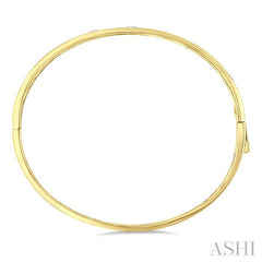 3/4 Ctw Spaced Mixed Shape Diamond Cut Fashion Bangle in 14K Yellow Gold 