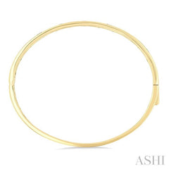 3/4 Ctw Mixed Shape Diamond Cut Fashion Bangle in 14K Yellow Gold