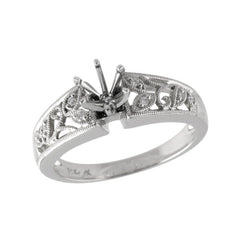 14KT Gold Semi-Mount Engagement Ring