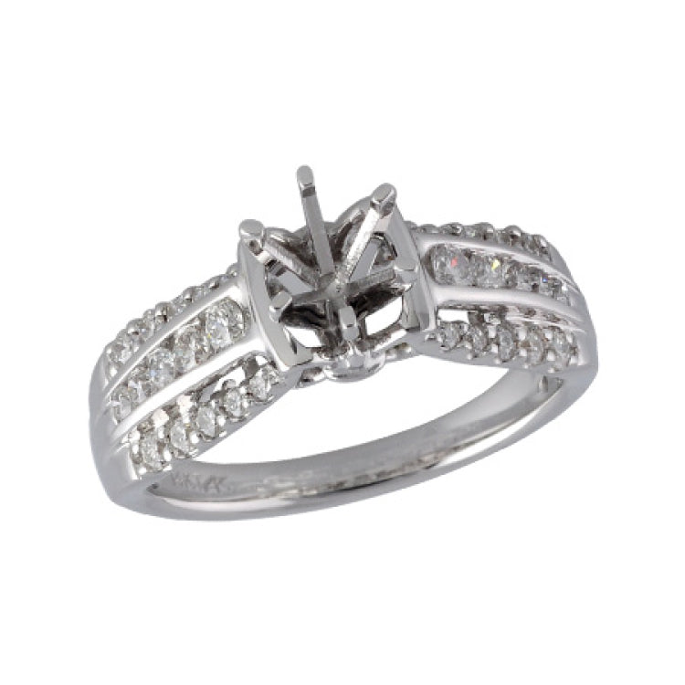 14KT Gold Semi-Mount Engagement Ring