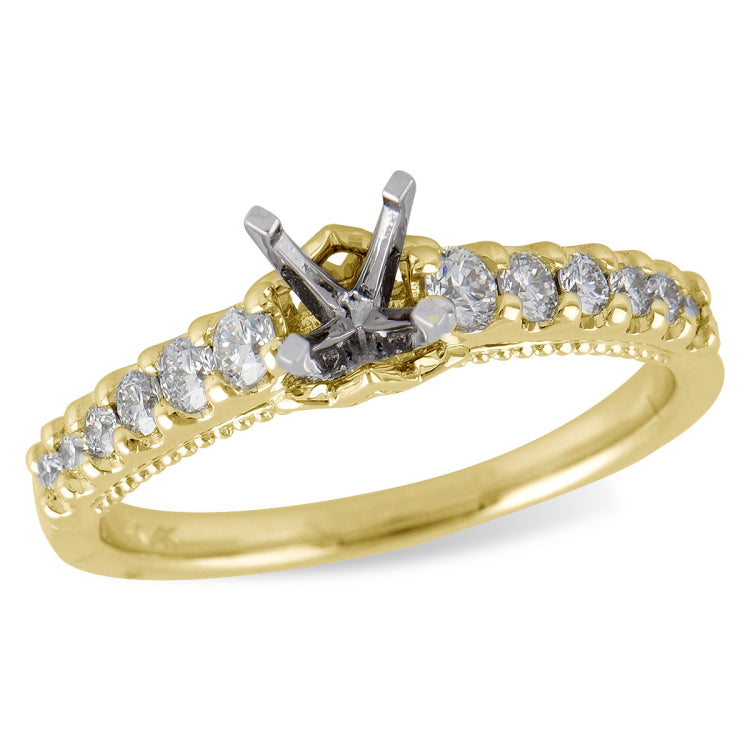 14KT Gold Semi-Mount Engagement Ring