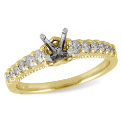14KT Gold Semi-Mount Engagement Ring