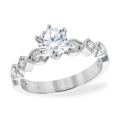 14KT Gold Semi-Mount Engagement Ring