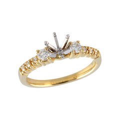 14KT Gold Semi-Mount Engagement Ring