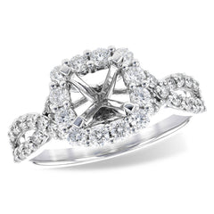14KT Gold Semi-Mount Engagement Ring