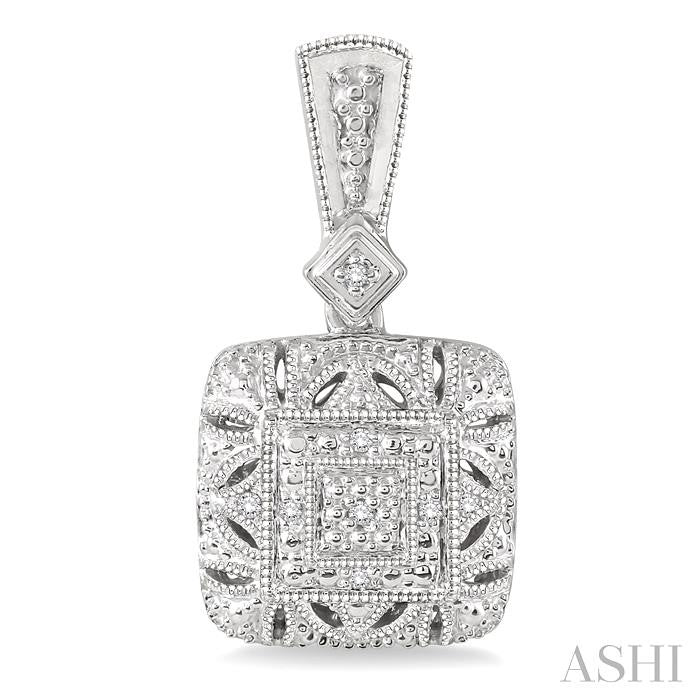 1/20 Ctw Round Cut Diamond Fashion Earrings in Sterling Silver