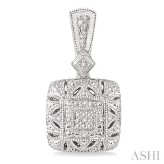 1/20 Ctw Round Cut Diamond Fashion Earrings in Sterling Silver