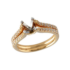 14KT Gold Semi-Mount Engagement Ring