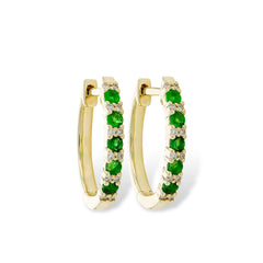 14KT Gold Emerald Earrings