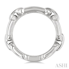 1/20 Ctw Bold Round Cut Diamond Paperclip Ring in Sterling Silver