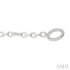 1/10 Ctw Circle Toggle Round Cut Diamond Fashion Bracelet in Sterling Silver