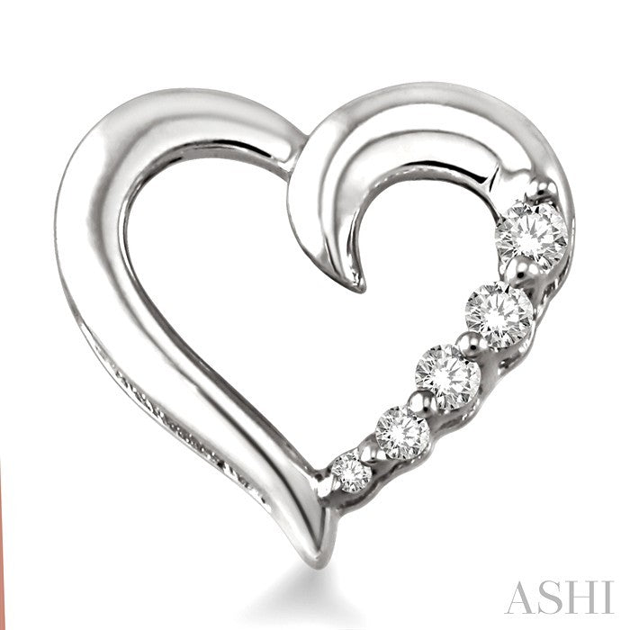 1/8 Ctw Round Cut Diamond Journey Earrings in 10K White Gold