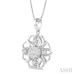 1/3 Ctw Diamond Lovebright Pendant in 14K White Gold with Chain