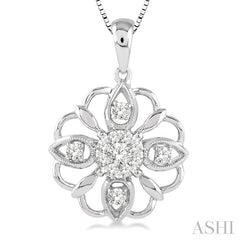 1/3 Ctw Diamond Lovebright Pendant in 14K White Gold with Chain