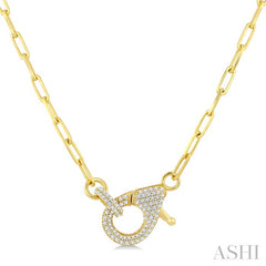 1/2 Ctw Interlock Round Cut Diamond Fashion Necklace in 14K Yellow Gold