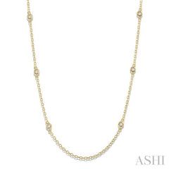 1/5 Ctw Round Cut Diamond Fashion Necklace in 14K Yellow Gold