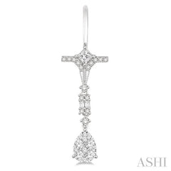 1 Ctw Diamond Lovebright Earrings in 14K White Gold