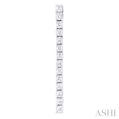 1/2 Ctw Single Line Drop Round Cut Diamond Tennis Earring in 14K White Gold